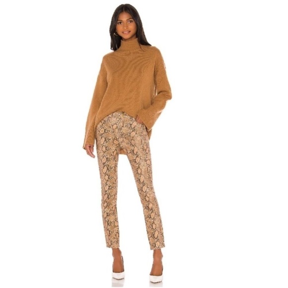 Frame Le High Skinny Crop Coated Python Jeans, size 25 - Picture 1 of 13